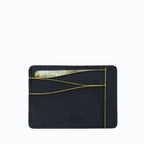 Grand porte-carte Mylo™️ jaune en mycélium, structure souterraine des champignons - éthique, écoresponsable, écologique, durable et sans cruauté