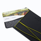 Grand porte-carte Mylo™️ jaune en mycélium, structure souterraine des champignons - éthique, écoresponsable, écologique, durable et sans cruauté