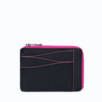 Grand porte-carte zippé Mylo™️ rose en mycélium, structure souterraine des champignons - éthique, écoresponsable, écologique, durable et sans cruauté