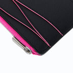 Grand porte-carte zippé Mylo™️ rose en mycélium, structure souterraine des champignons - éthique, écoresponsable, écologique, durable et sans cruauté