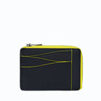 Grand porte-carte zippé Mylo™️ jaune en mycélium, structure souterraine des champignons - éthique, écoresponsable, écologique, durable et sans cruauté