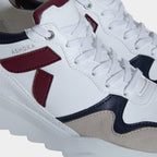 Chaussure vegan Lewis Bordeaux & Marine – détail matières biosourcées et recyclées