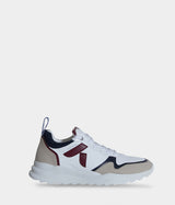 Sneaker vegan Lewis Bordeaux & Marine – chaussure running écoresponsable biosourcée et recyclée