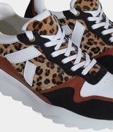 Sneaker vegan Lewis Léopard – détail cuir de pomme Uppeal™ et motif animalier