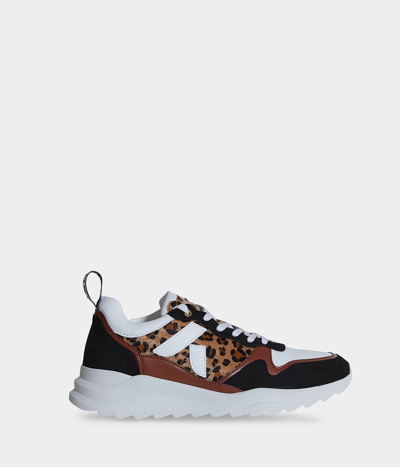 Sneaker vegan Lewis Léopard – chaussure running éthique biosourcée et recyclée