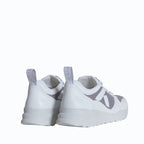 Sneaker vegan Lewis Blanche – vue arrière avec renfort et semelle épaisse