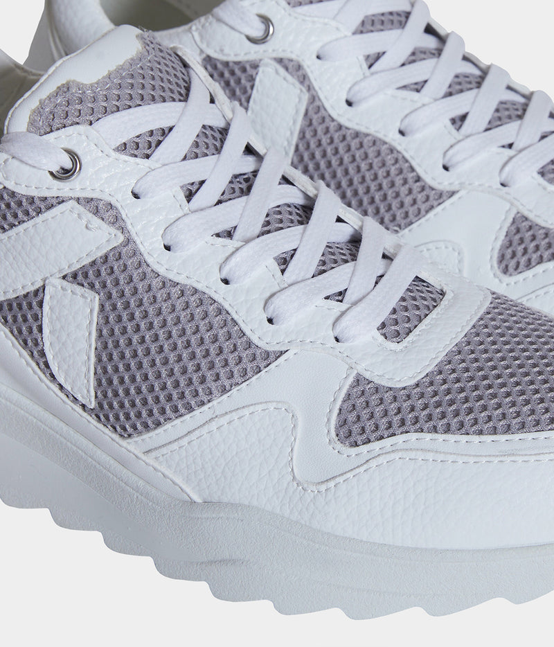 Chaussure vegan Lewis Blanche – détail des matières biosourcées et recyclées