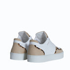 Sneaker vegan Matéo Basse Léopard – vue arrière avec semelle renforcée