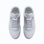 Sneakers vegan Matéo Basse Blanches – vue du dessus avec laçage ergonomique